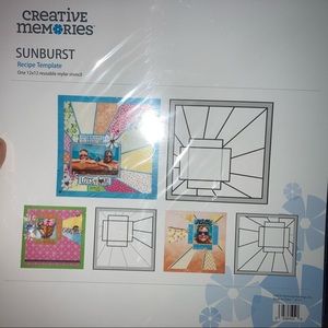 Creative Memories SUNBURST Recipe Template 12x12 Reusable Mylar Stencil RARE-NEW